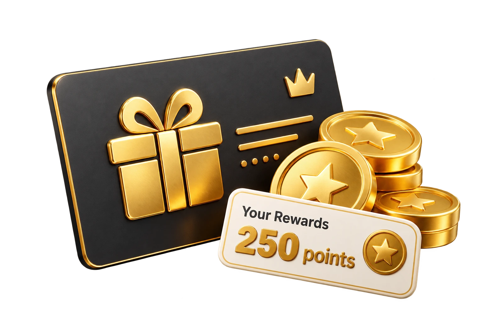 Customer loyalty card with points and rewards