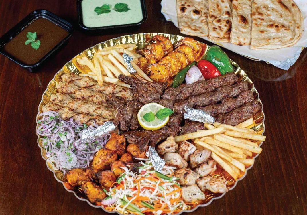 Mixed Plate with Kabuli Pulao